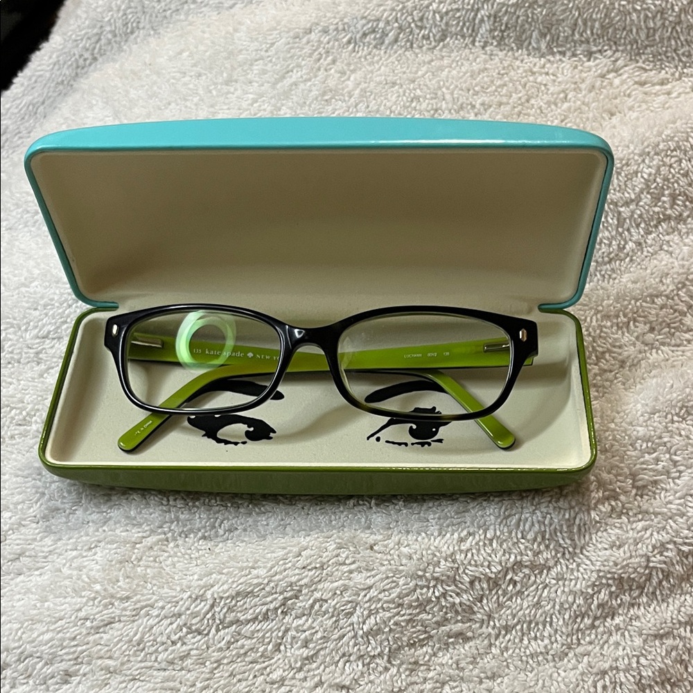 Kate Spade Black and Green Glasses